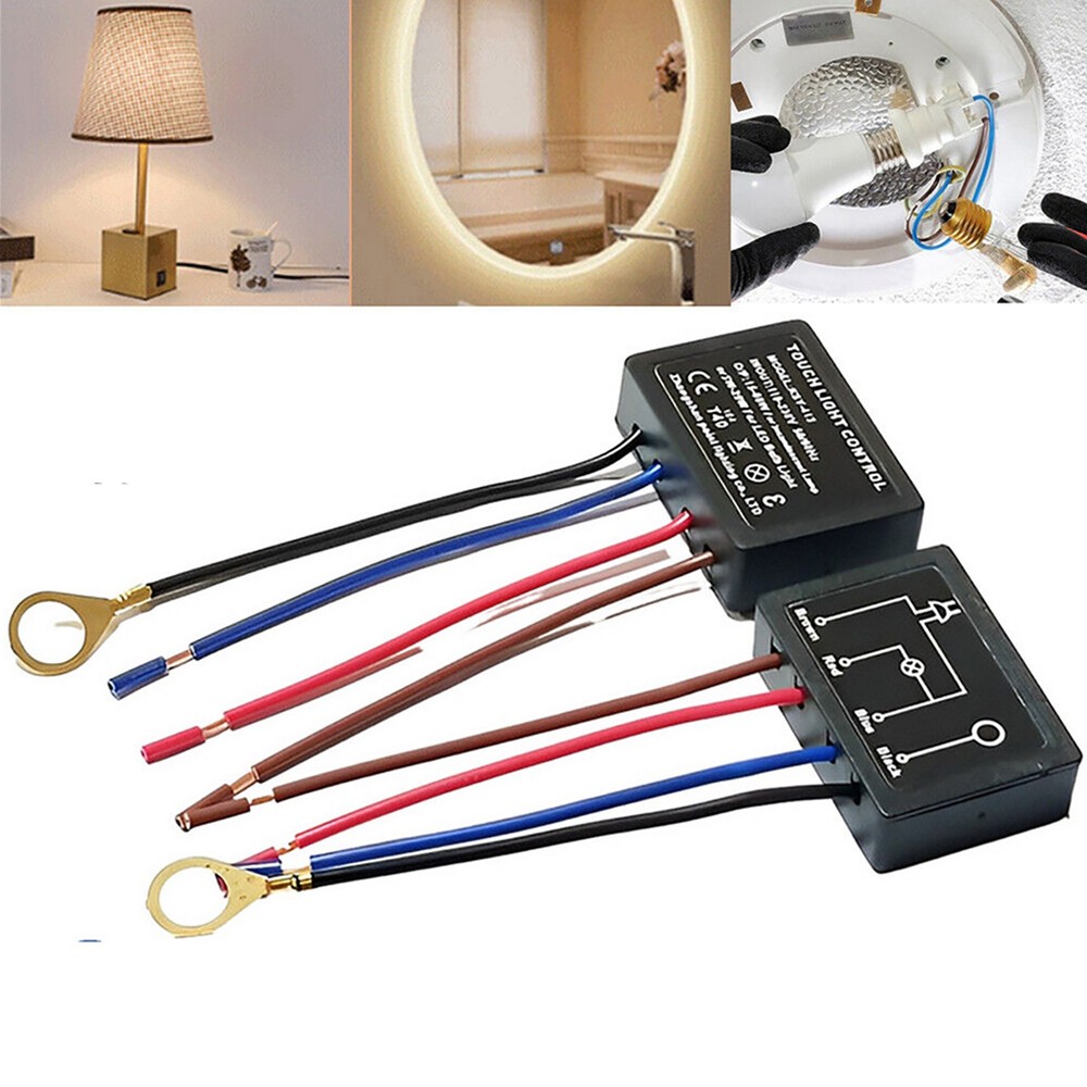 3 Way Touch Control Sensor Table Light Parts Dimmer Bulb Lamp Switch 2pcs