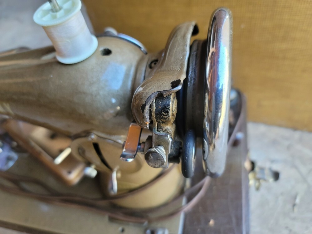 Vintage Academy Sewing Machine with Case