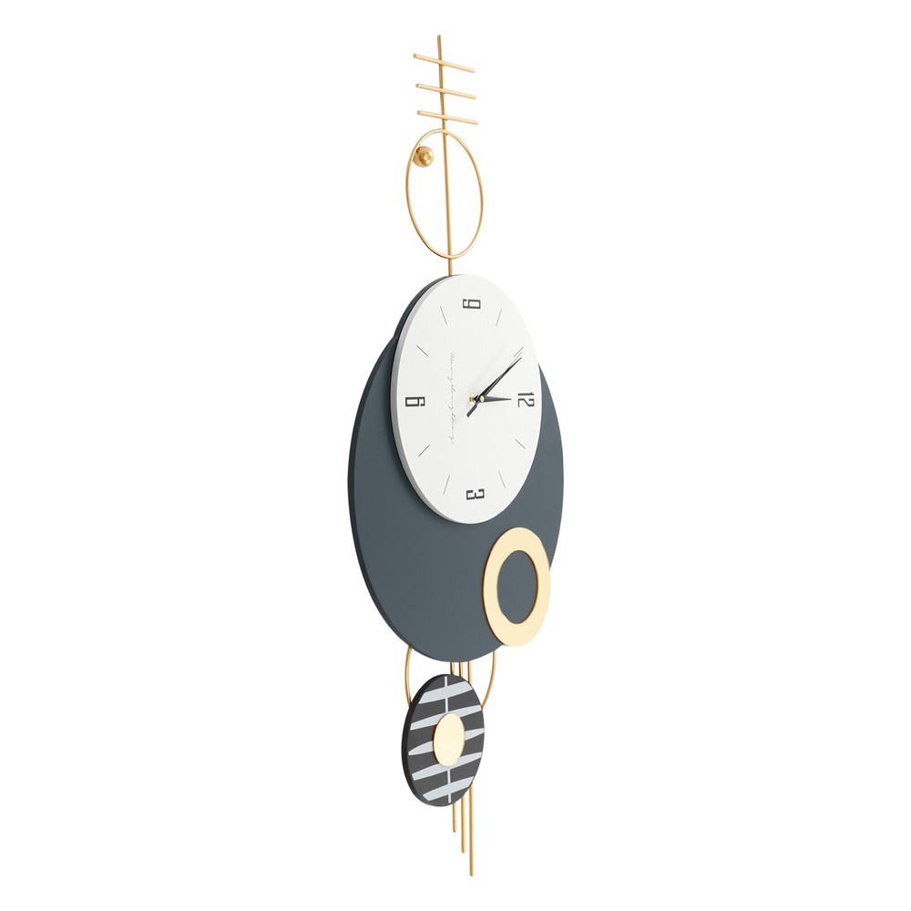 Modern Decorative Wall Clock - Silent Sweep, Elegant Metal Design