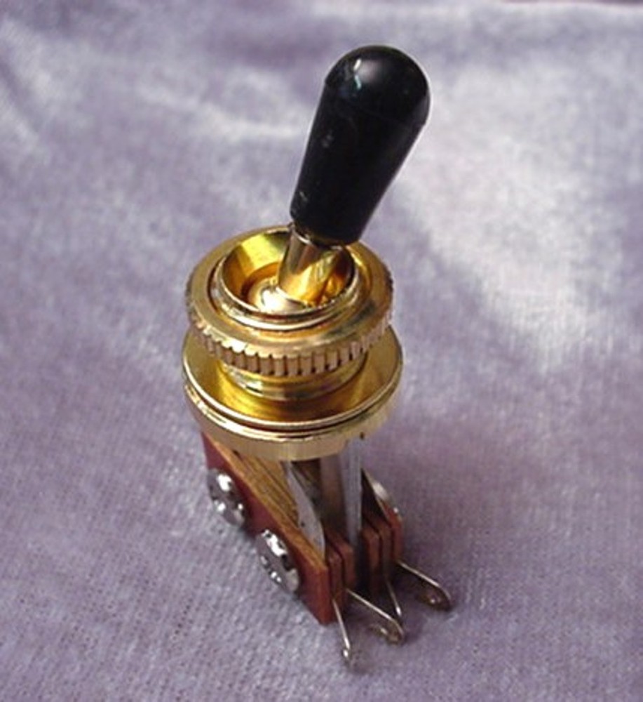 HIGH QUALITY 3 WAY TOGGLE SWITCH - ELECTRIC GUITAR GOLD