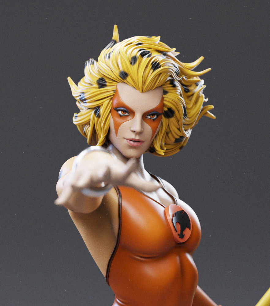 UNPAINTED Thundercats Cheetara 3d Printed Model Kit