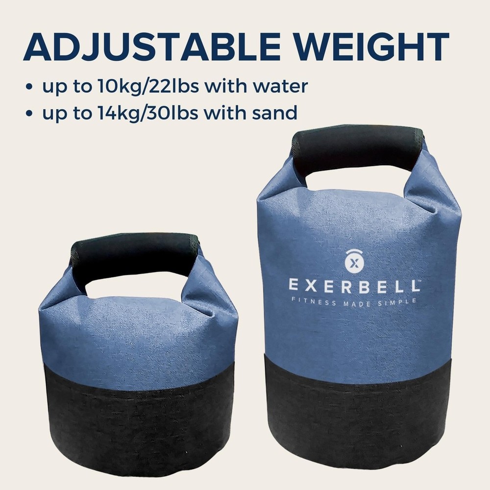 Foldable Adjustable Kettlebell 4-30lbs – Portable Water Sandbag Functional