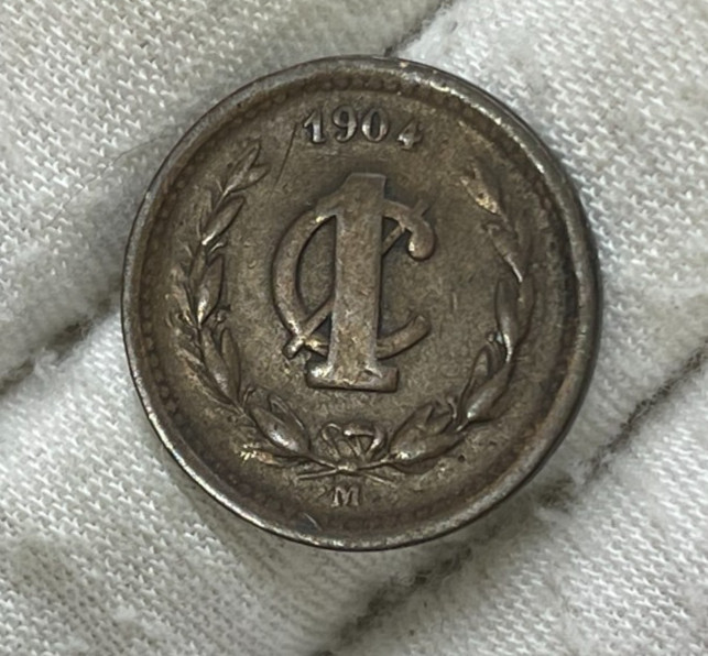 1904 m Mexico One Centavo Coin