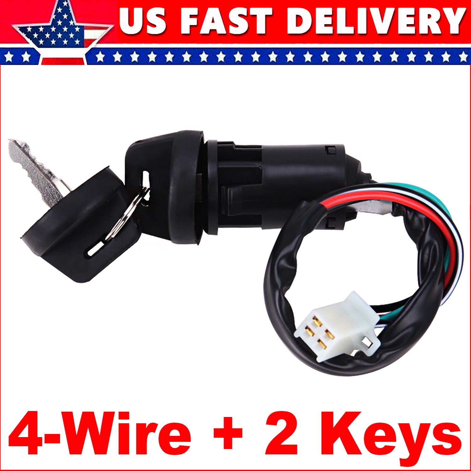 IGNITION KEY SWITCH FOR 110cc 125cc CHINESE QUAD ATV TAOTAO KANDI COOLSTER