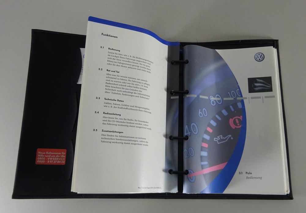 Board folder + operating instructions/manual VW Polo IV Type 9N status 2002