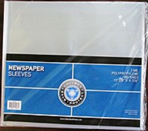 10 NEWSPAPER COLLECTOR STORAGE BAGS SLEEVES ARCHIVAL SAFE FREE SHIPPING