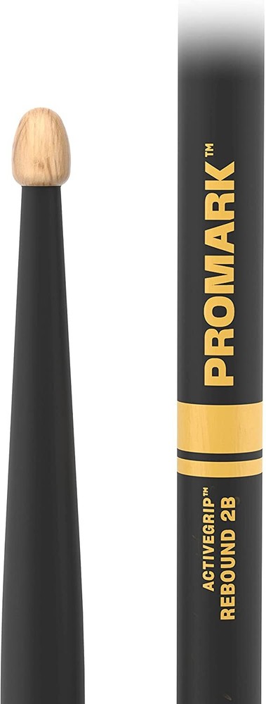 4 PACK Promark Rebound 2B ActiveGrip Acorn Tip Drumsticks