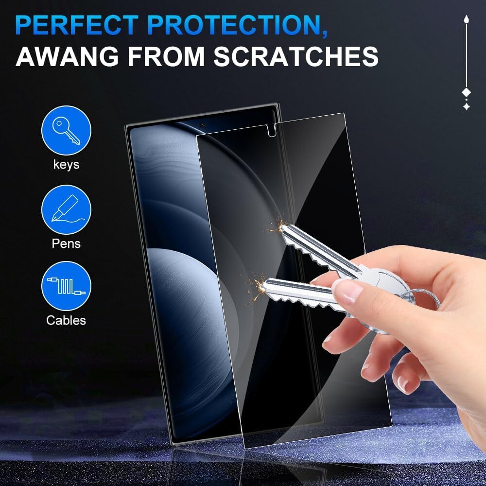 Tempered Glass Privacy Screen Protector for Samsung Galaxy S24 Ultra Lens Protec