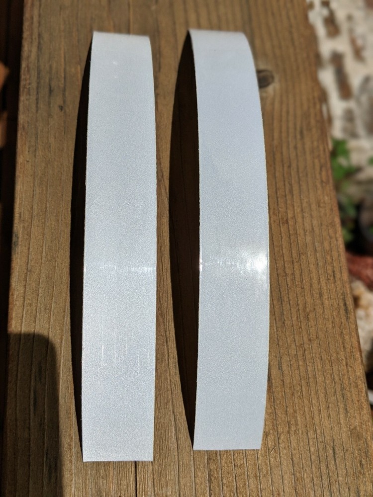 Silver Retro Reflective Tape 2 strips 8" x 1"