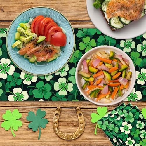 8Pcs St Patricks Day Table Runner Disposable Table Runner 4 Types St Patricks