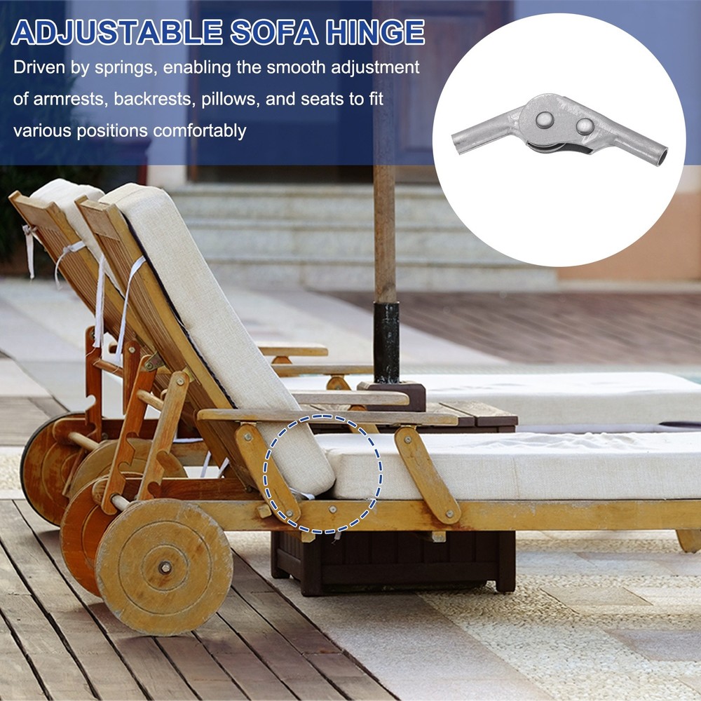 4Pcs Adjustable Sofa Hinge, 180 Degree 3 Gear Support Joint for Sofa
