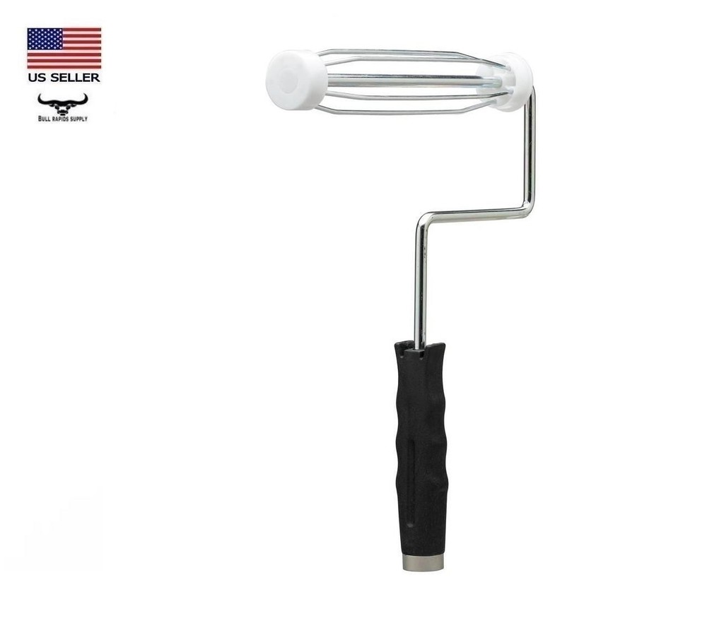 Rubberset 9" Heavy-Duty Paint Roller Frame with Molded Handle & Threaded End