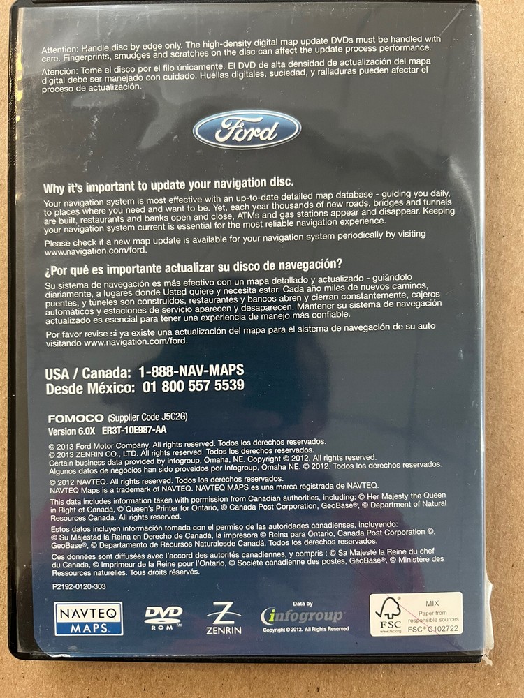 2011 Ford Fusion Software Application Update & Navigation Map Update V6.0X
