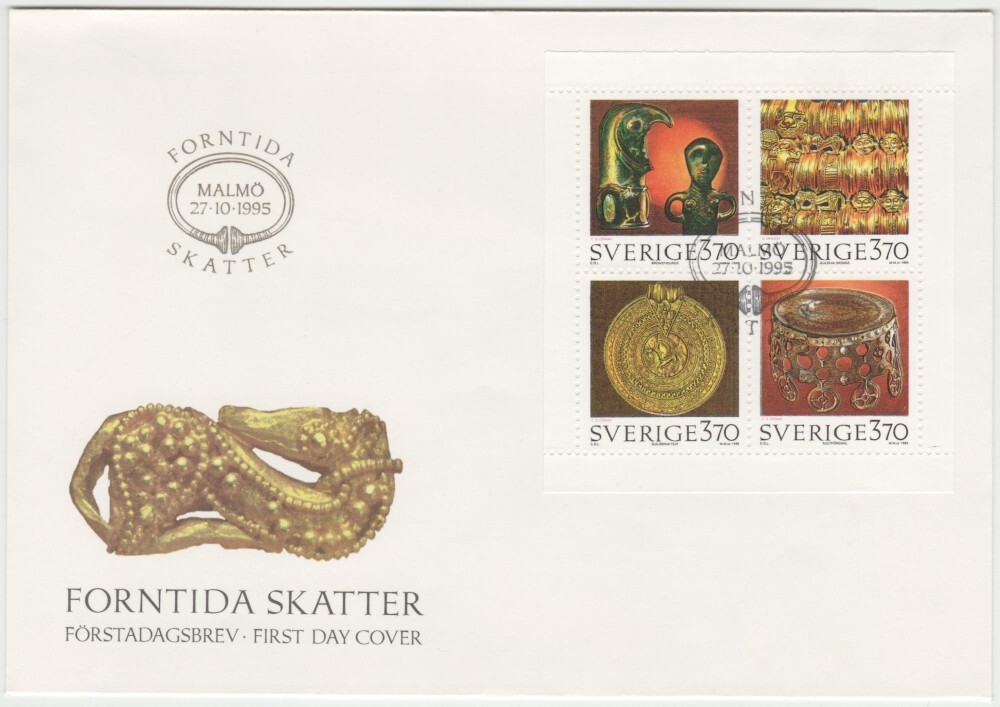 Sweden FDC 1995, Ancient Treasures. Mint