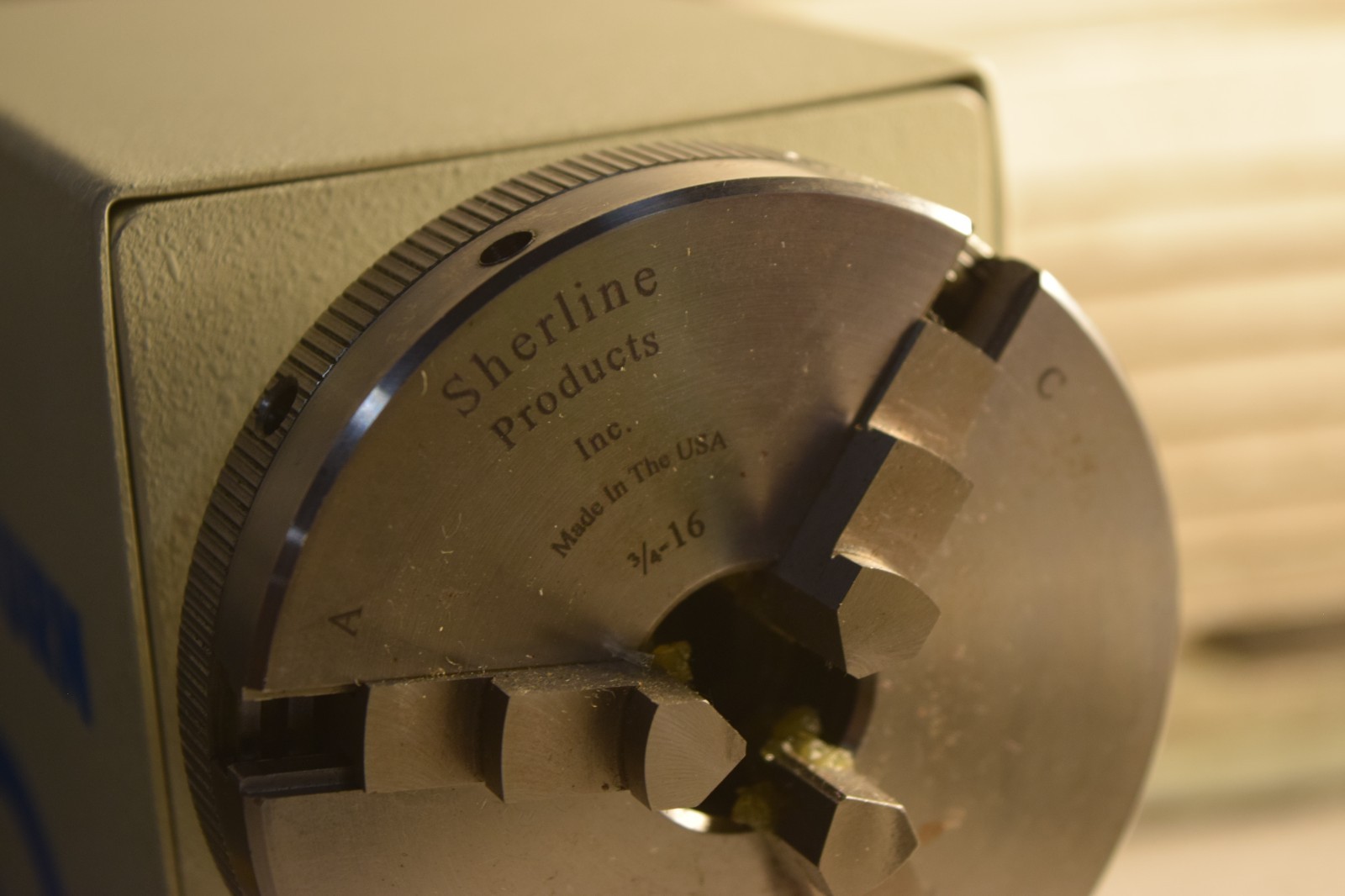 KWIK-TURN Table Sherline Products 3/4-16 Chuck