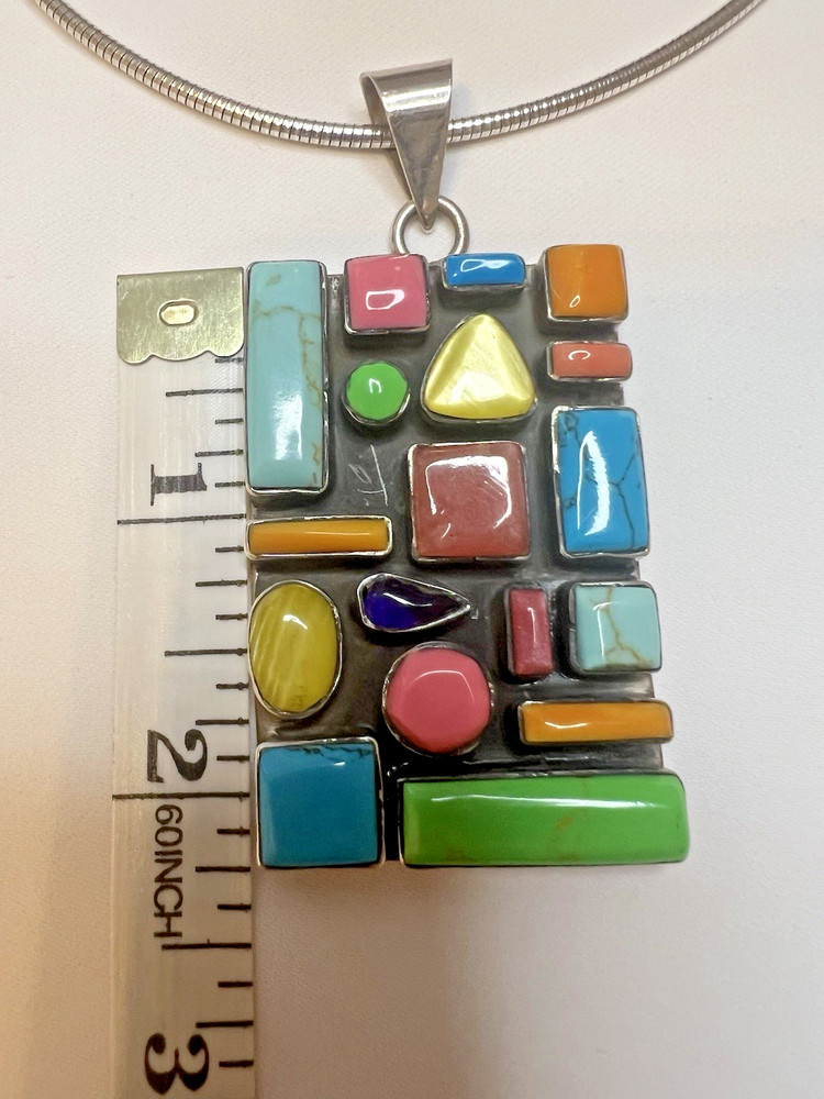Sterling Silver handcrafted turquoise necklace