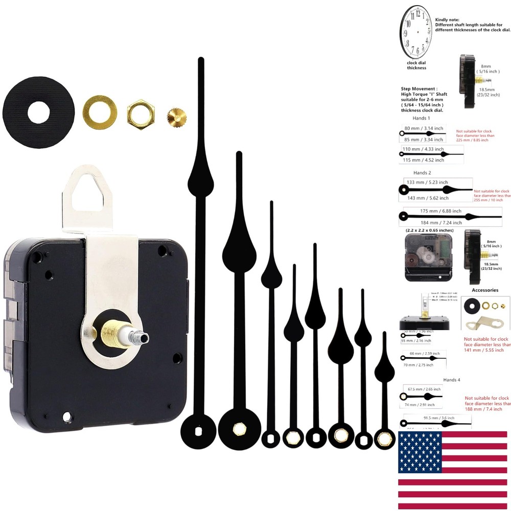 Elegant Quartz Wall Clock Movement Kit - Durable Plastic & High Torque Design