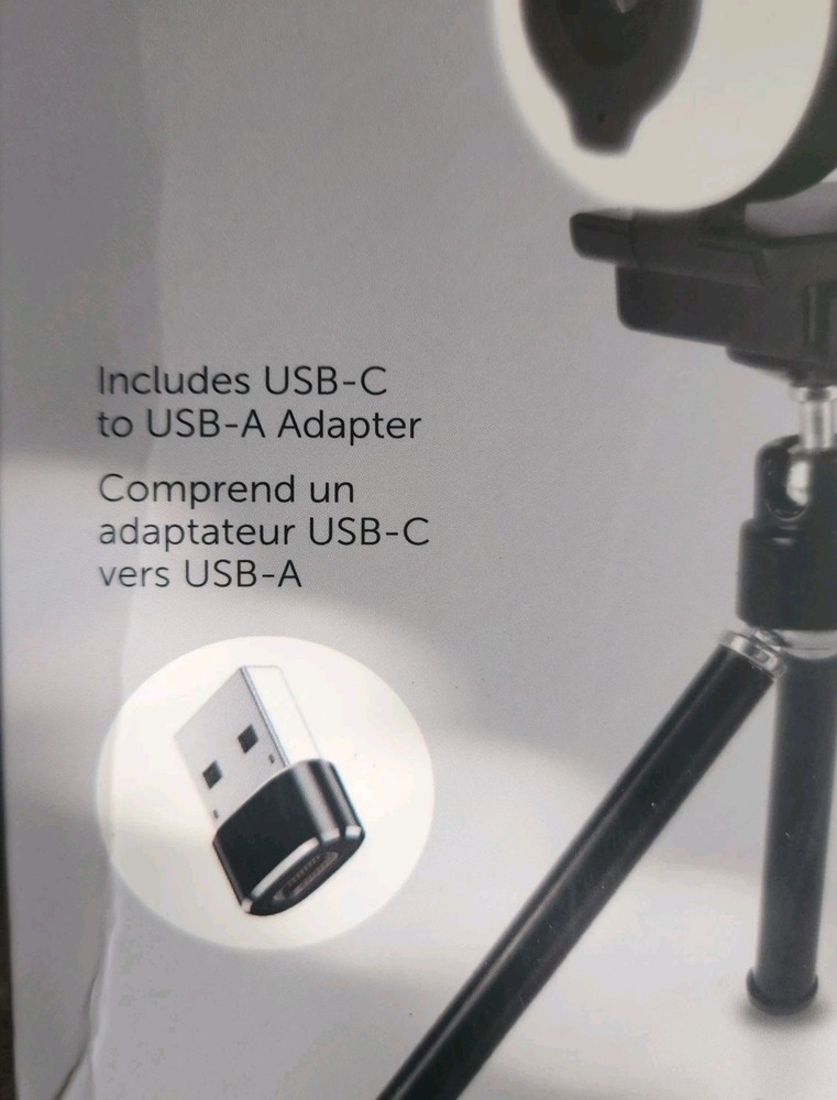 Aluratek LIVE 2K HD Ring Light Webcam with Tripod