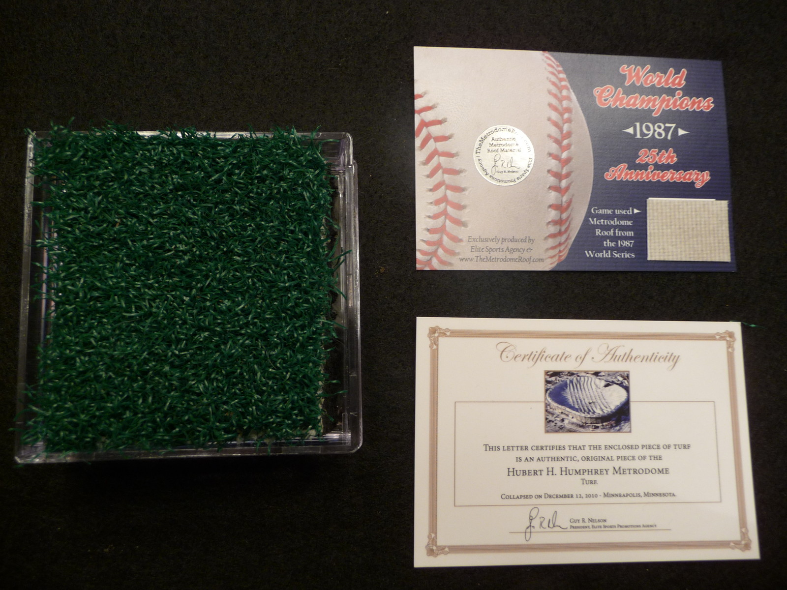 Minnesota Twins World Series Game Used Metrodome Turf n Roof! 1987 World Series