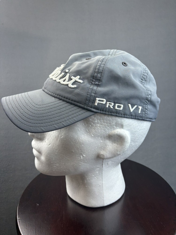 Titlelist Footjoy Prov V1 Hat Cap Gray Strap Back Adjustable Golf Baseball