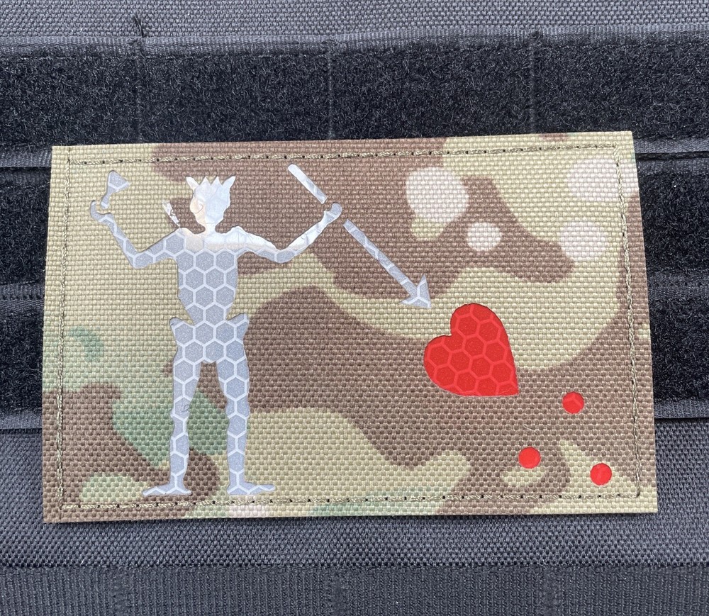 Blackbeard Pirate navy Seal DEVGRU Tactical morale IR Patch Hook Loop 4.4” MC