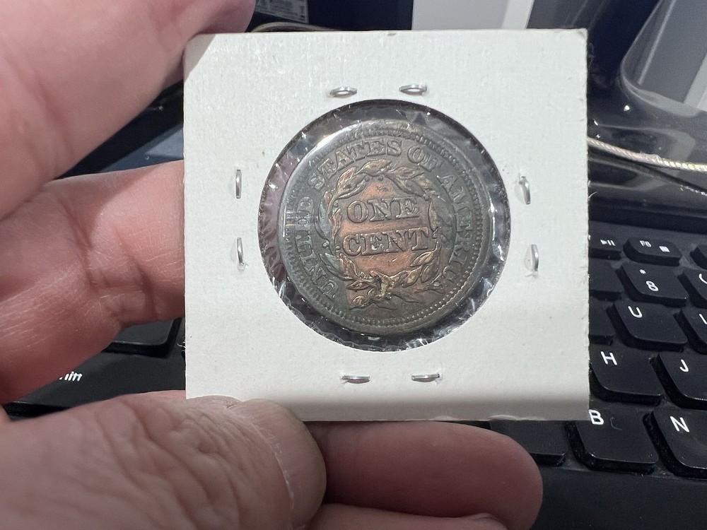 1847 1c Large Cent Coronet Head Nice Toning (500f)
