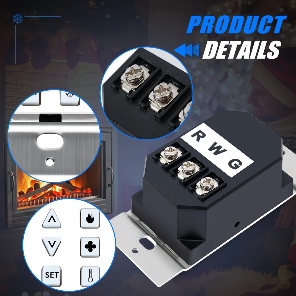 Fenglesha HTI-12-007 Wall Switch Control Assembly Compatible with White