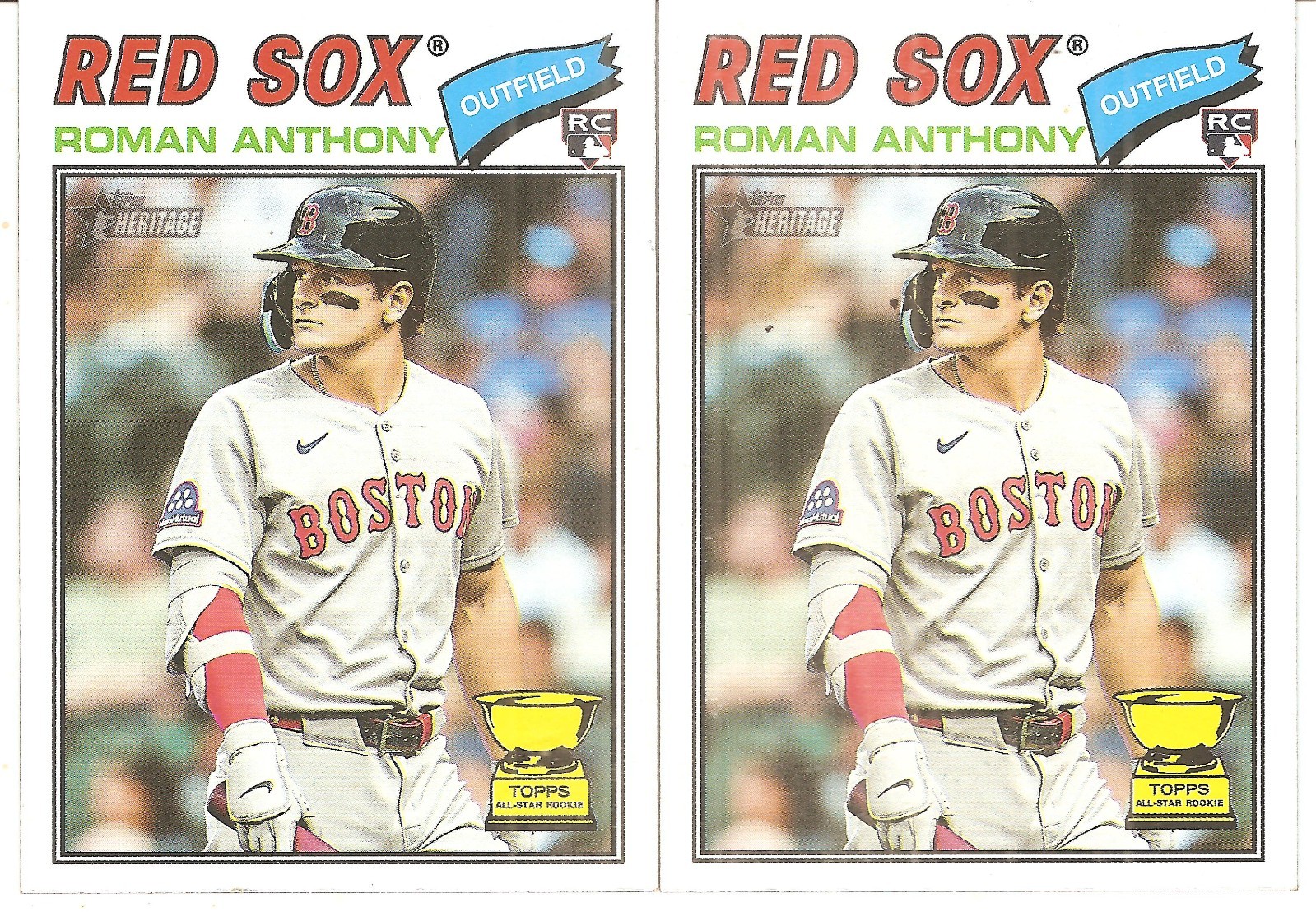 2 CARD 2026 TOPPS HERITAGE ROMAN ANTHONY ROOKIE BASEBALL CARD LOT #86