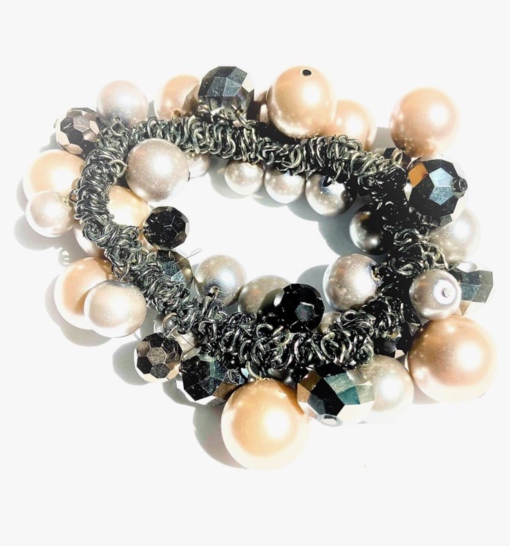 Beaded Pearlized Multicolored Bracelet Stretch