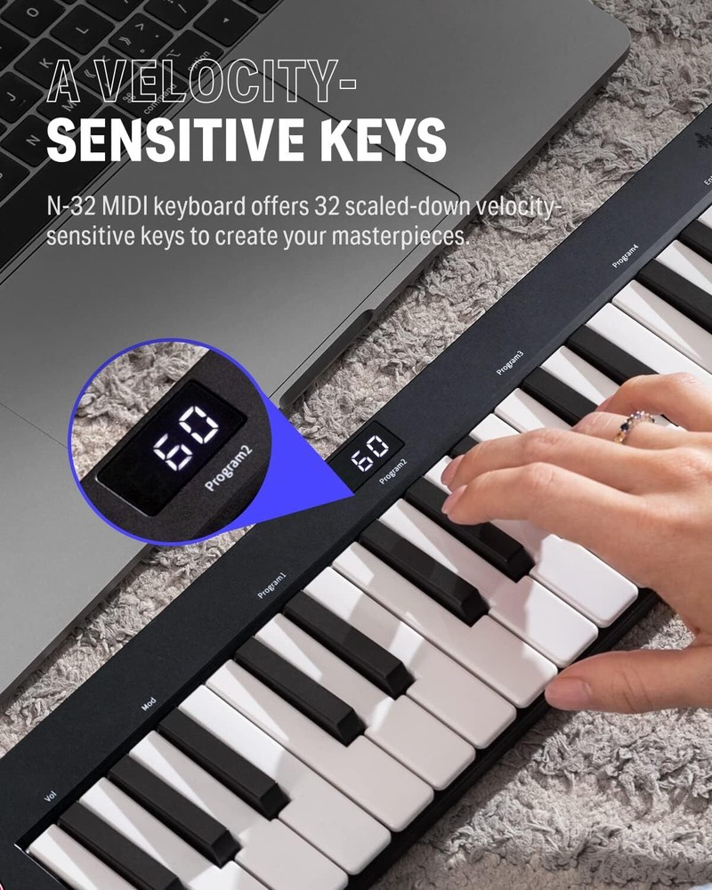 🎹Donner N-32 MIDI Keyboard Controller 32 Key With Screen Joystick Online Course