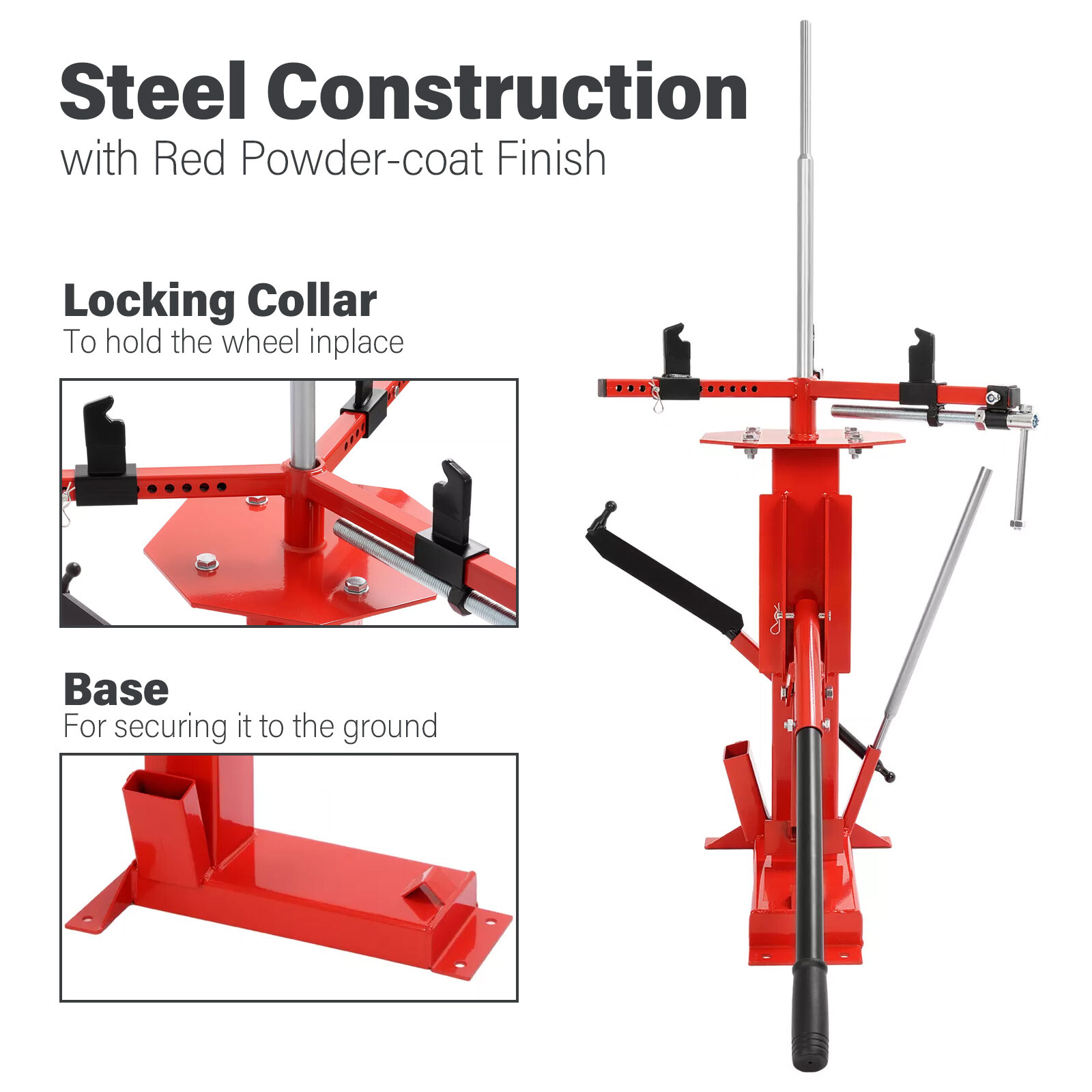 Portable Manual Tire Changer Bead Breaker Tool For Truck Motorcycle 4" to 16.5"