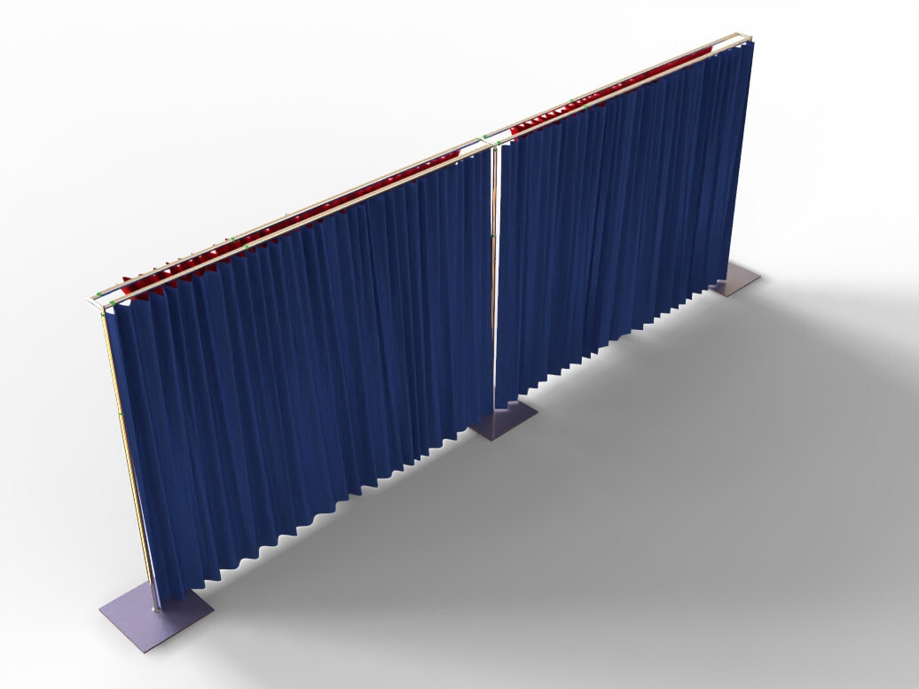 DOUBLE CROSS BAR ADJUSTABLE QUICK BACKDROP KIT 10FT x 20FT PIPE WITHOUT DRAPE