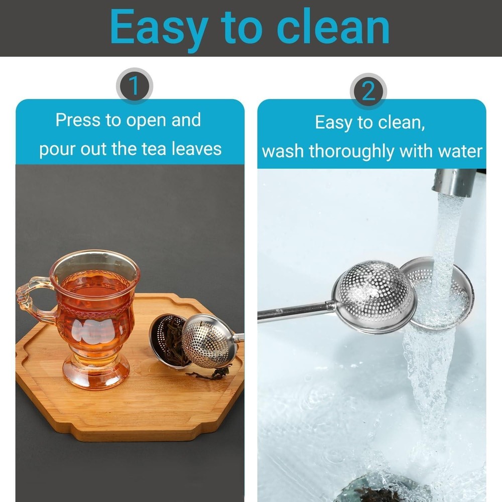 Stainless Steel 2-pack Tea Infuser Flour Duster for Bread Baking Set - Full-...