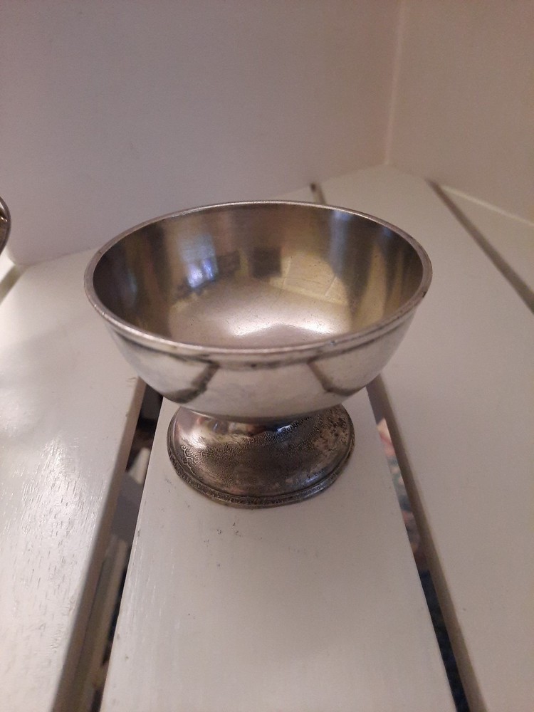 Vintage Silver Serving Bowl 48R and Monogrammed (Gary) Silver Cup