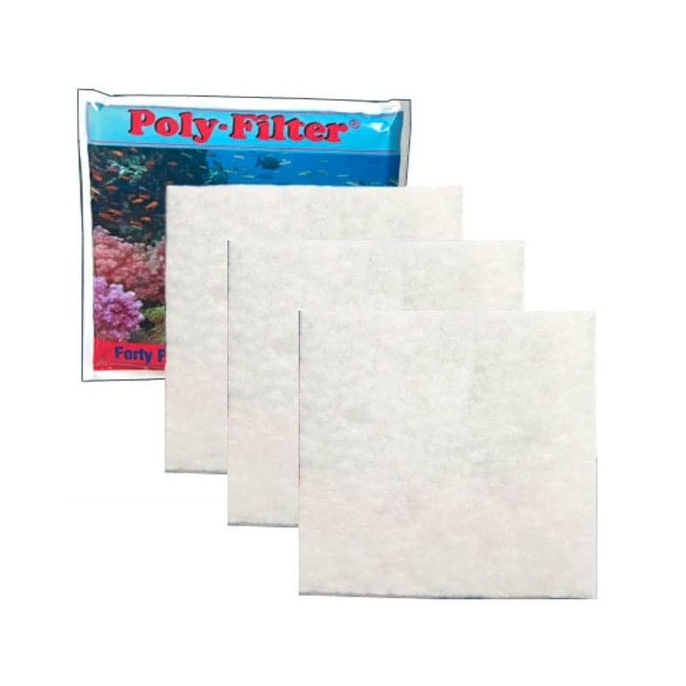 Inland Seas Poly-Bio-Marine Poly Filter Pad, 12" X 12" Three Pack Bundle (3 I...
