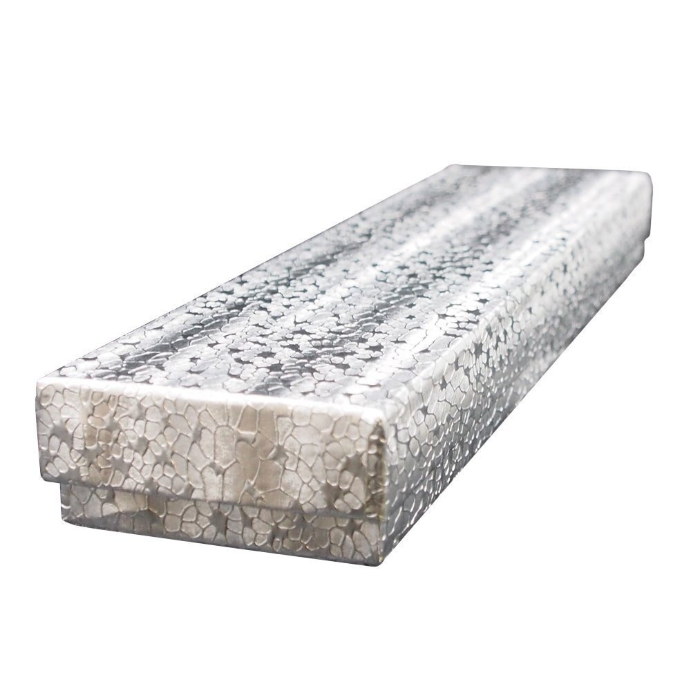 CuteBox Silver Cotton Filled Boxes 100pcs