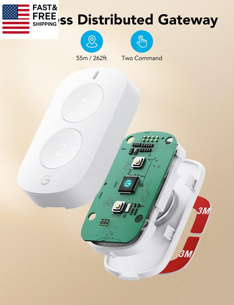Smart Mini Double Button Switch, Group Control Multiple Devices, Versatile Wire