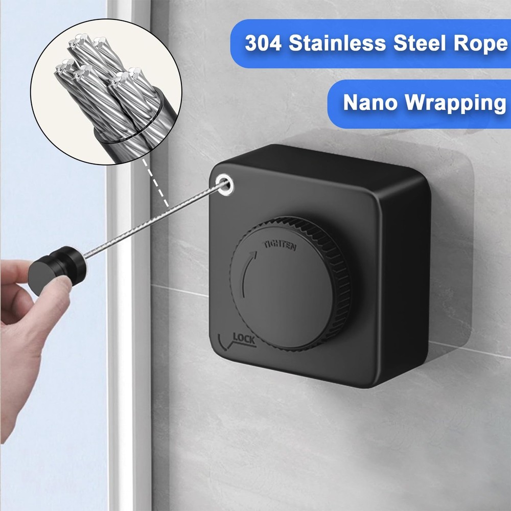 Compact Mini Retractable Clothesline,Heavy Objects-15.1FT