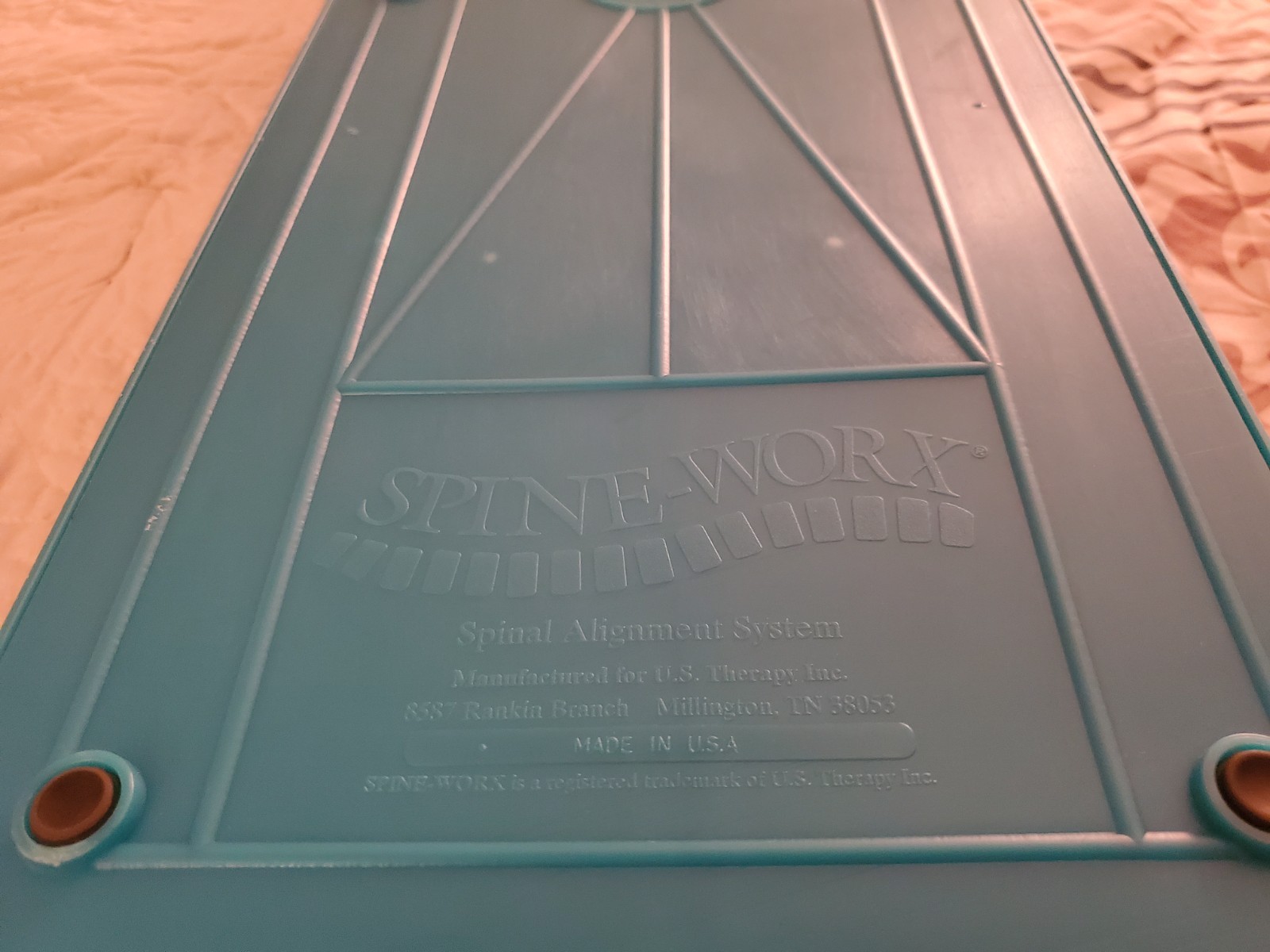 Spine-Worx Orthopedic Back Alignment Device Used Blue/Yellow