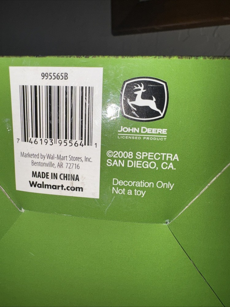 John Deere Santa On Tractor Stocking Holder