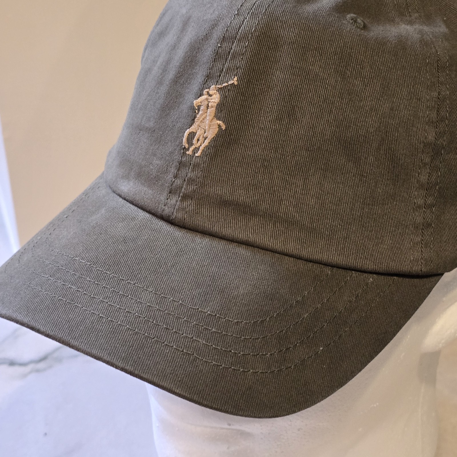 Polo Ralph Lauren Men's One Size Cotton Chino Adjustable Ball Cap Olive Green