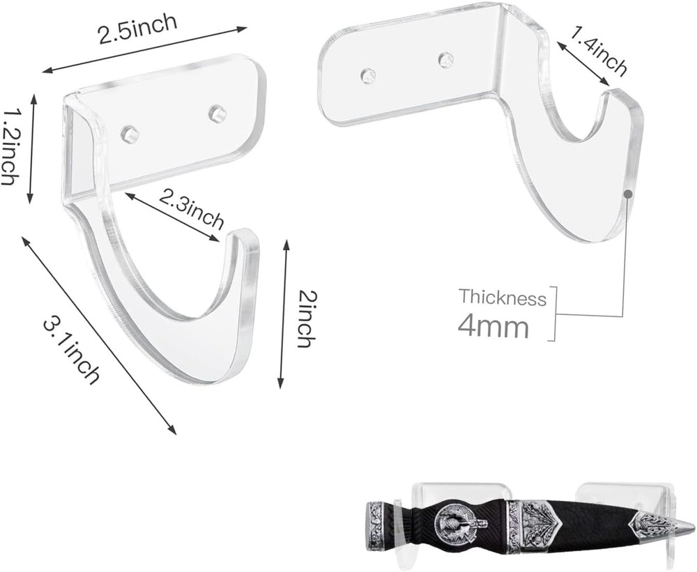 Sword Wall Mount, Lightsaber Stand, transparent