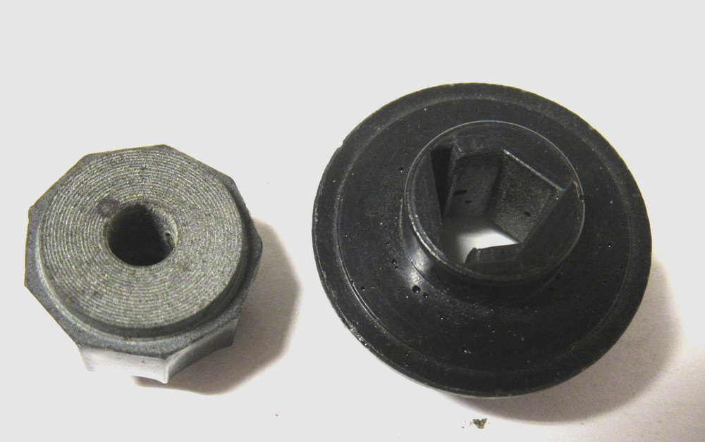 Philco Black Inner & Outer Tune Knob Set c 1930's Models