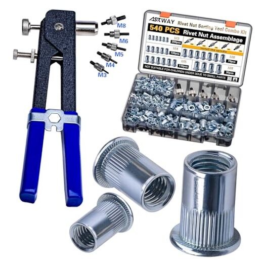Rivet Nut Tool Kit 540Pcs Nut Riveter Tool Kit 540pcsRivet Nut Tool Set