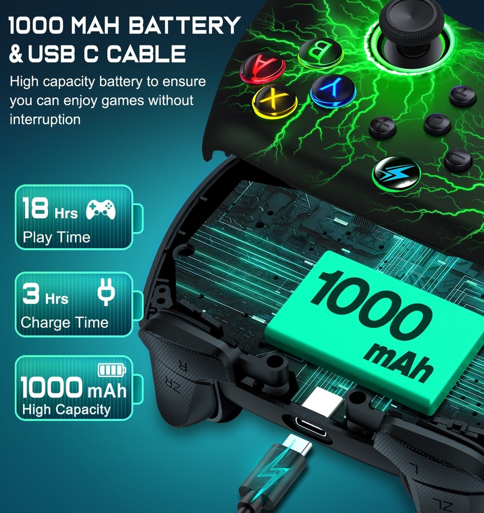 Wireless Switch Pro For Nintendo Switch/Lite/OLED,PC Controller Joystick Gamepad