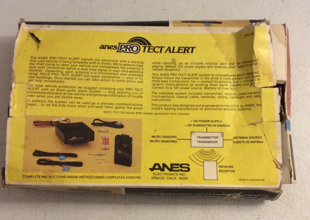 ANES Pro Tect Alert Paging Alarm System NEW OPEN BOX