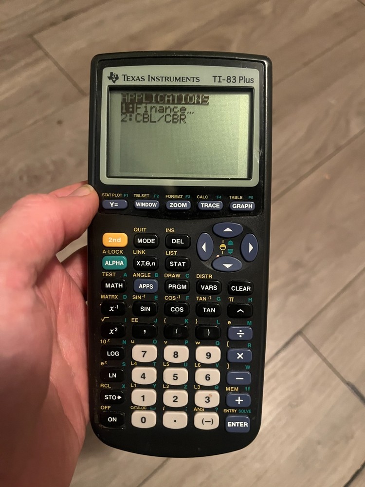 Texas Instruments TI-83 Plus Graphing Calculator With Cover (TESTED/WORKING)