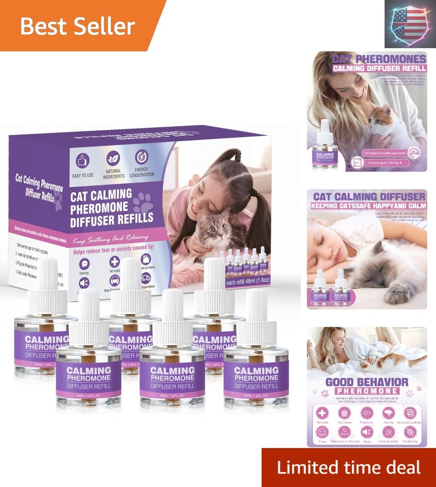 Cat Pheromones Calming Diffuser Refill 6 Pack Multicat Pheromone Diffusers Re...