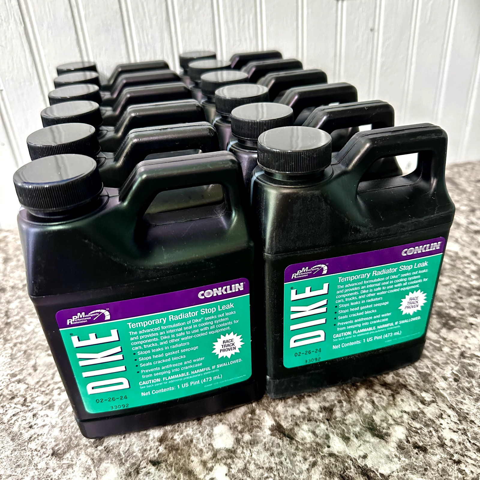 12 PINTS DIKE TEMPORARY RADIATOR STOP LEAK Compatible with all coolants* Conklin