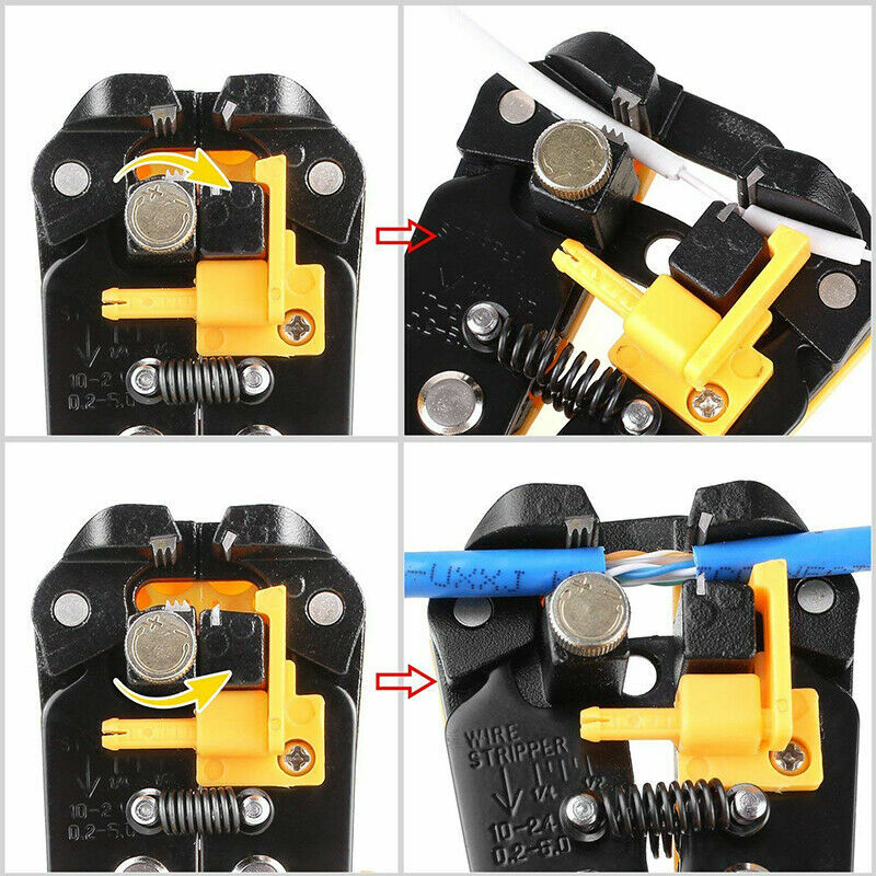 Cable Wire Stripper Cutter Hand Crimper Multifunctional Terminal Stripping Tool